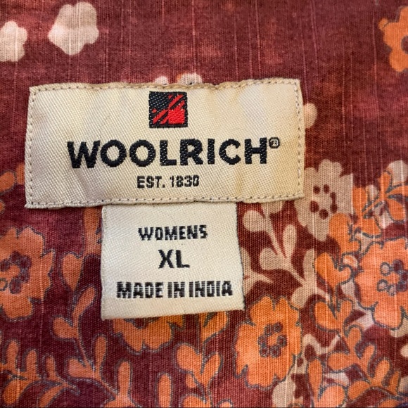 Woolrich Shirt Fall Floral Button Front Shirt Classic Size XL - Picture 4 of 8